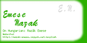 emese mazak business card